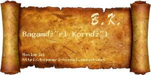 Bagaméri Kornél névjegykártya