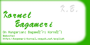 kornel bagameri business card